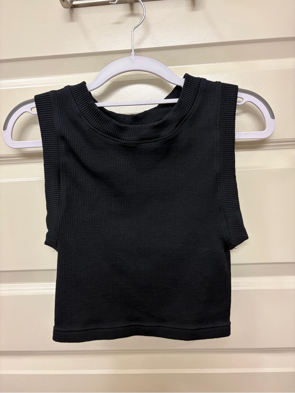 Kids Black Ribbed Tank Top - Brand Not Visible